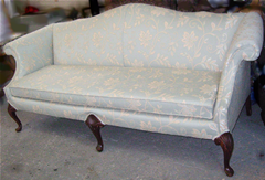 Upholstered elegant sofa